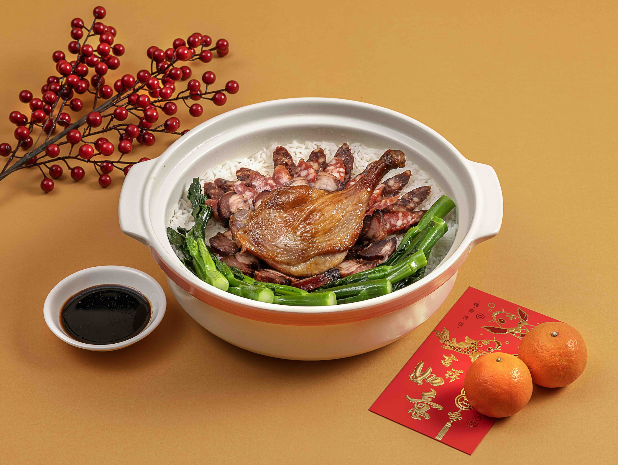 节庆咸肉砂锅饭